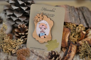 Broche madera Zorrita