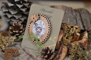 Broche madera Ardilla