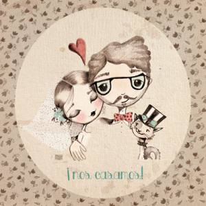 Invitación boda personalizada ... y su gato!