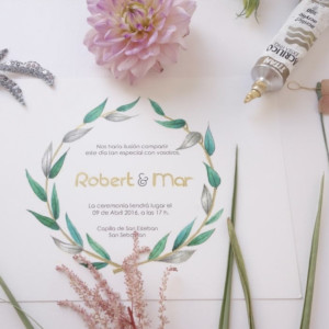 ilustración personalizada invitación boda