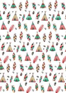 Patters ilustrado de Indios