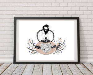 Ilustración té blanco