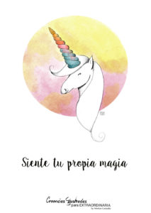 Ilustración Unicornio Mónica Custodio
