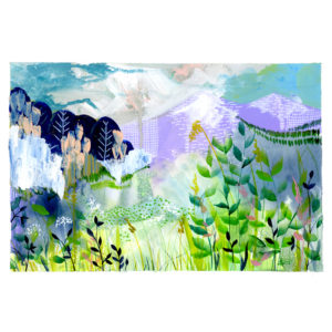 Acuarela moderna por encargo de inspiración Montaña