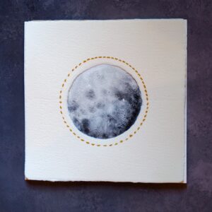 Luna pequeña acuarela